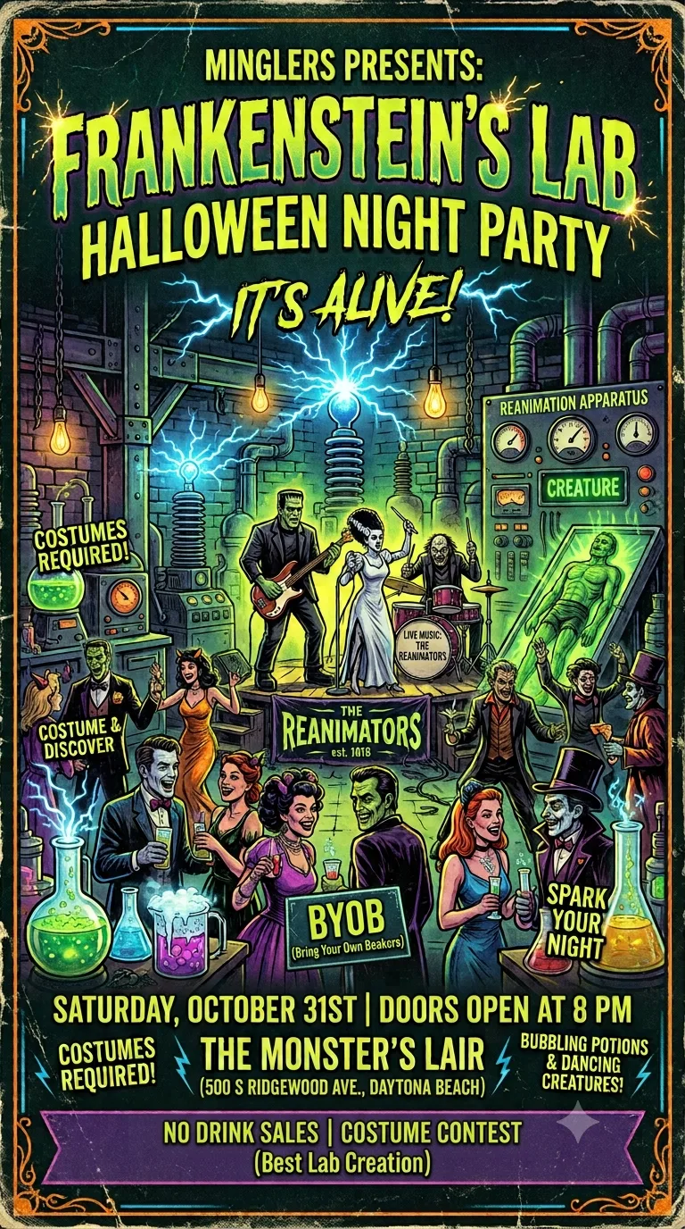 Frankenstein's Lab Halloween Party