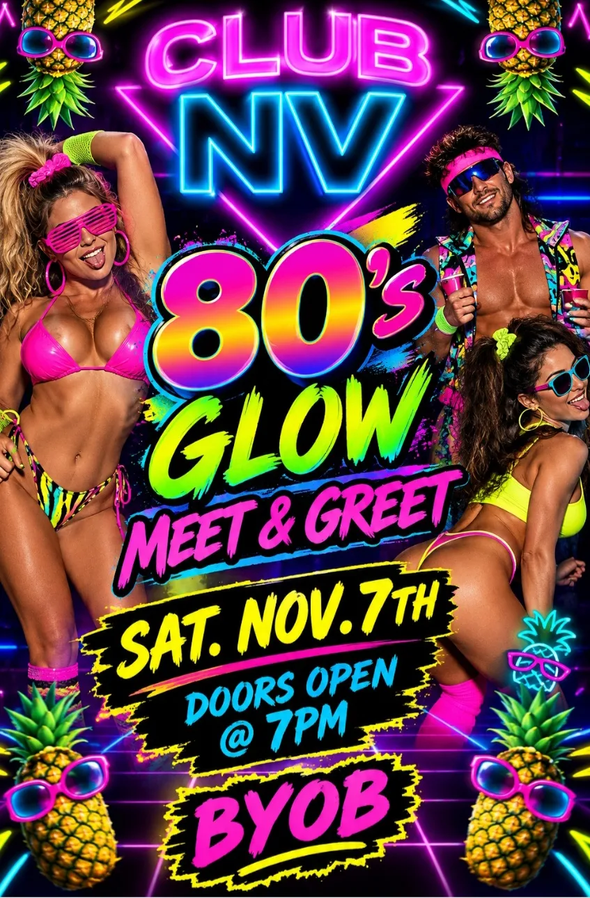 Monthly Meet & Greet Discount Party: 80's Glow