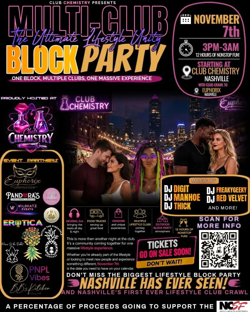 Multi-Club Block Party and Nashville Lifestyle Club Crawl