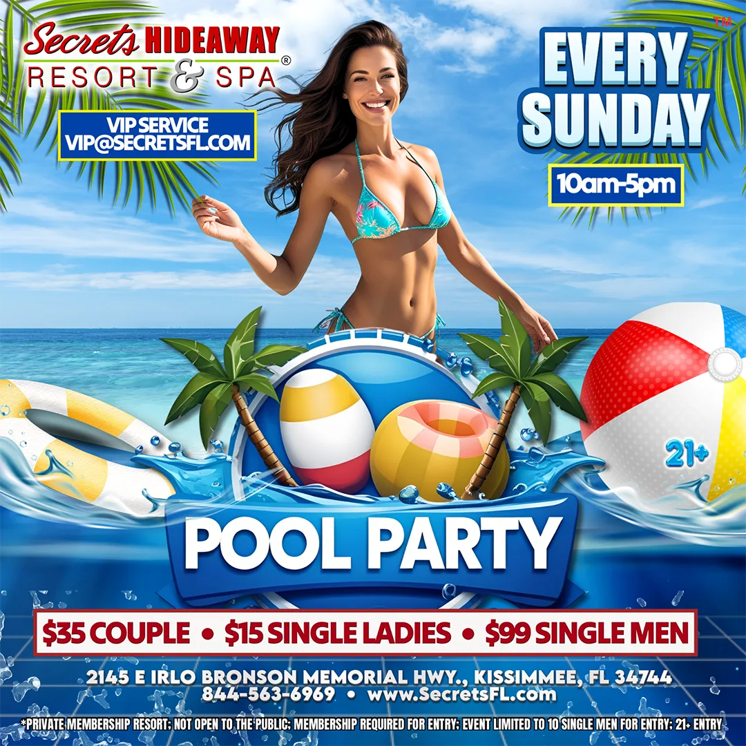 Sunday Pool Party - i.Candy parties Holiday Bash Takeover at Secrets Hideaway