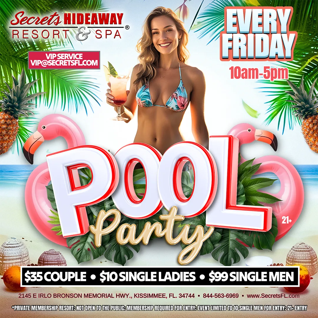 Friday Pool Party (New Year's Celebration) at Secrets Hideaway