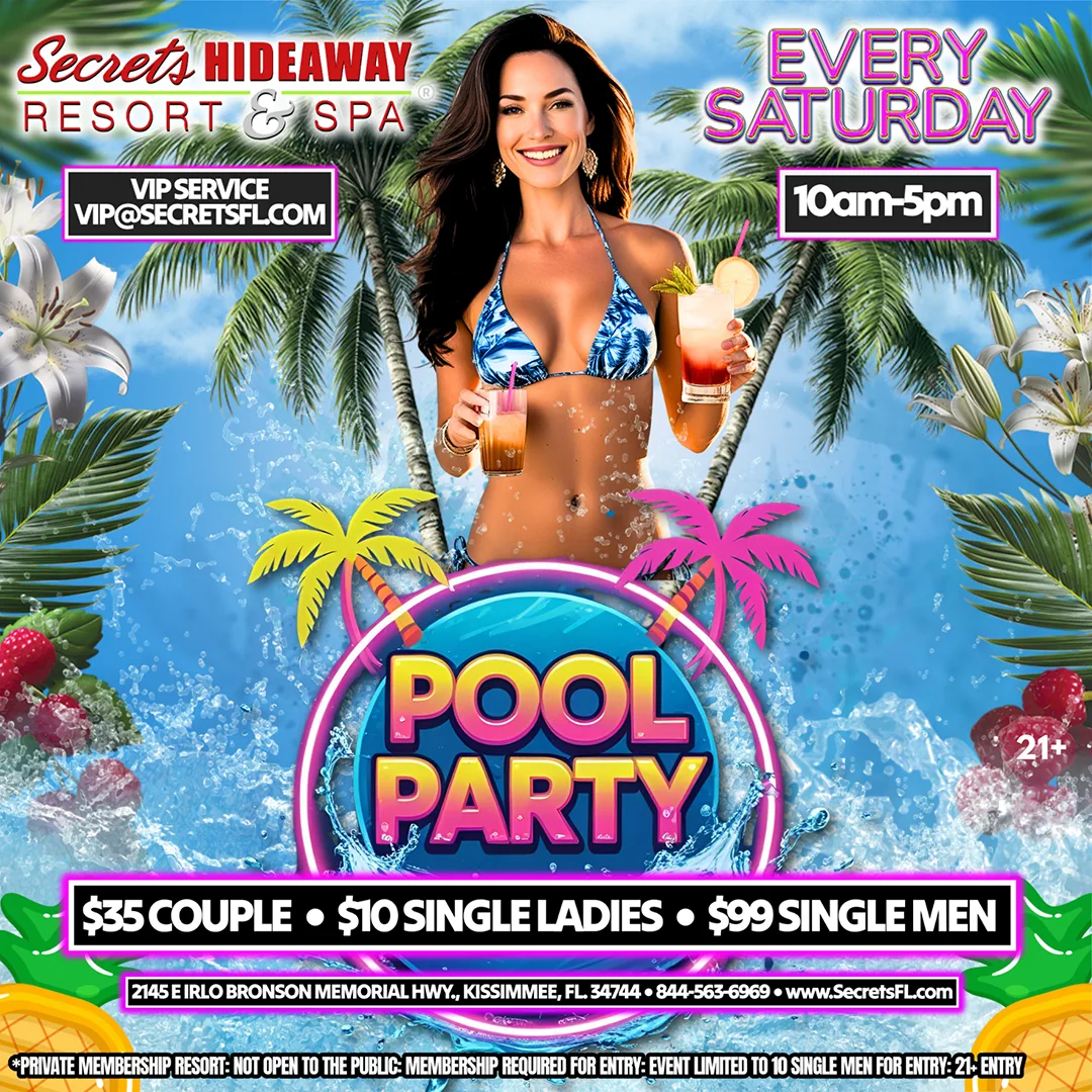 Saturday Pool Party (New Year's Celebration) at Secrets Hideaway
