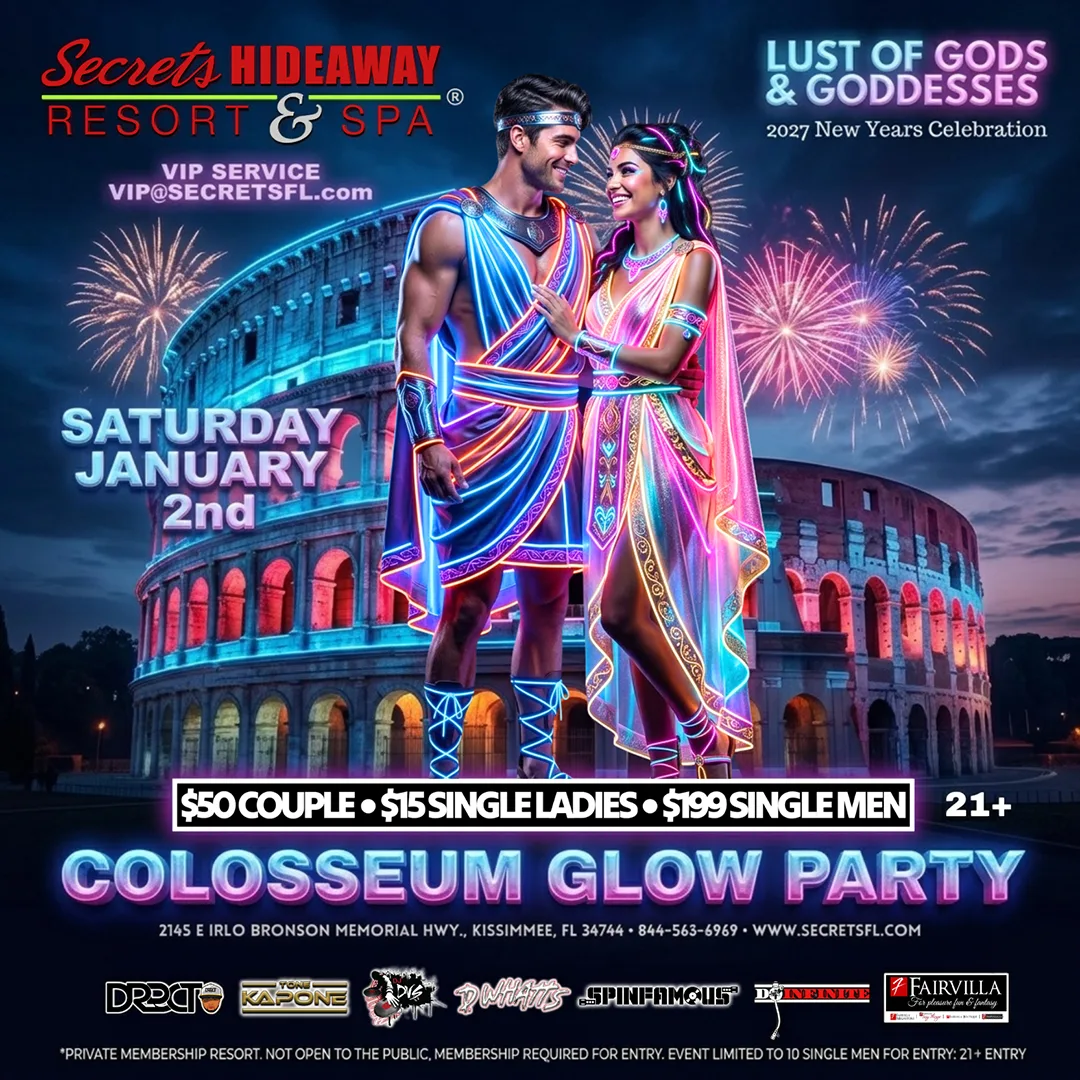 Colosseum Glow Party - Toga Glow at Secrets Hideaway