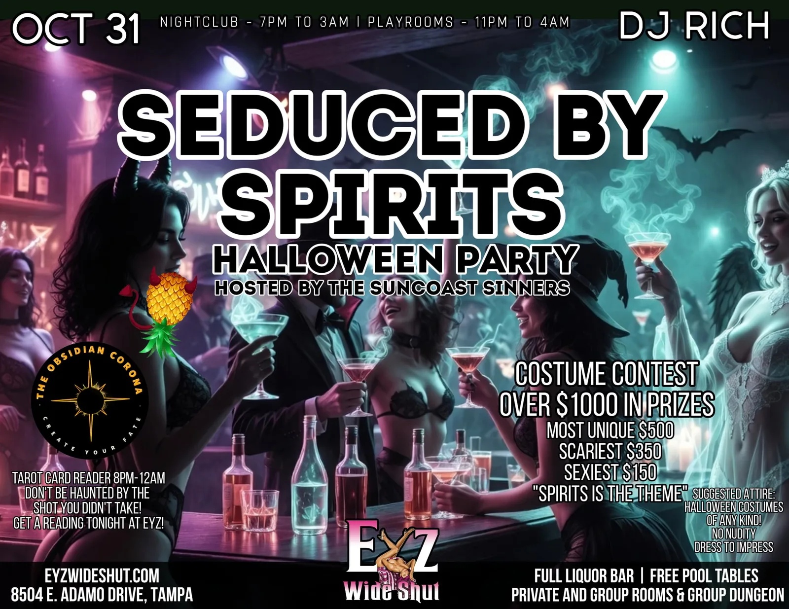 Suncoast Sinners Seduced by Spirits Halloween Party